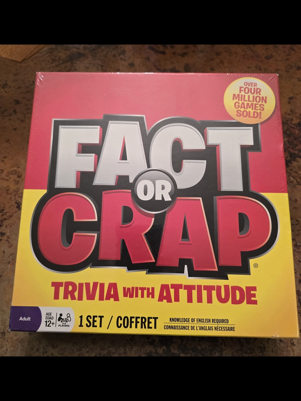 New in Sealed Box - Fact or Crap Trivia with Attitude Game - by Spin Master